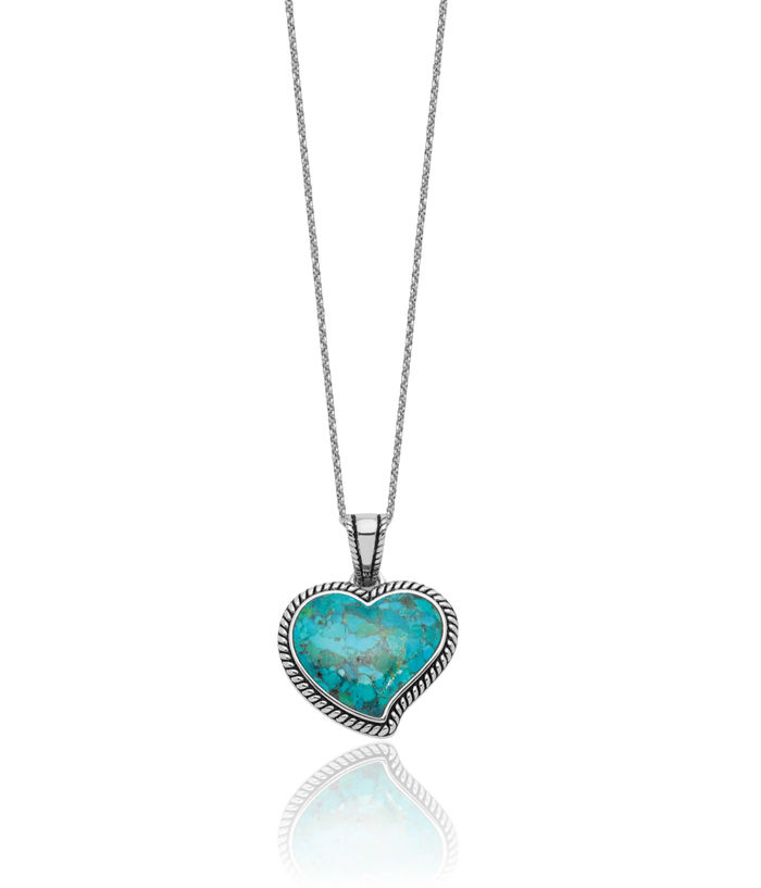 925 Sterling Silver Vintage Blue Turquoise Necklace Chain