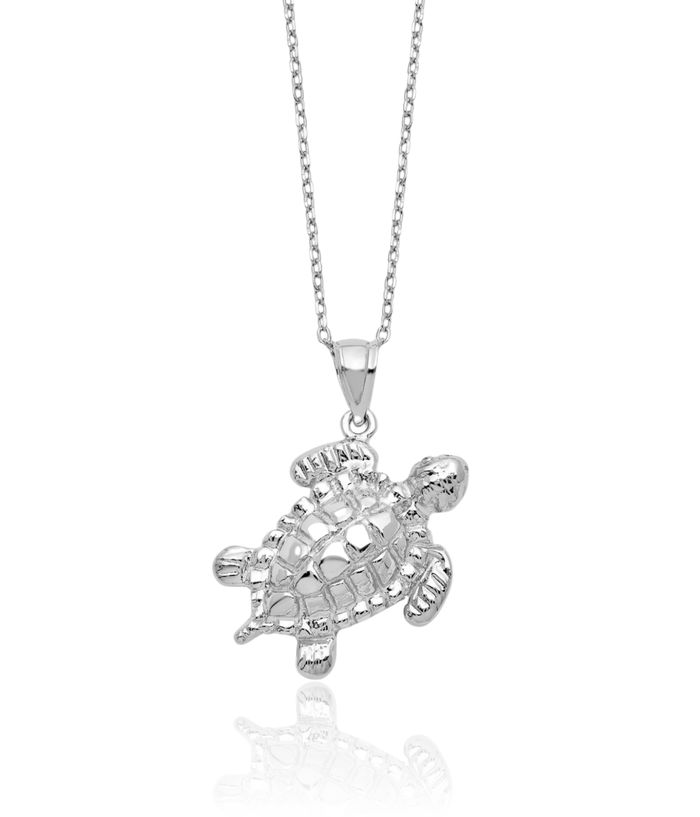 925 Sterling Silver Sea Turtle Ash Holder Chain Urn Necklace for Ashes Cremation Jewelry