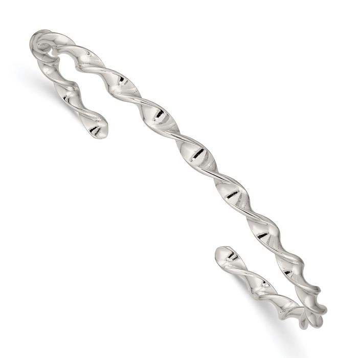 925 Sterling Silver Twisted Cuff Bracelet