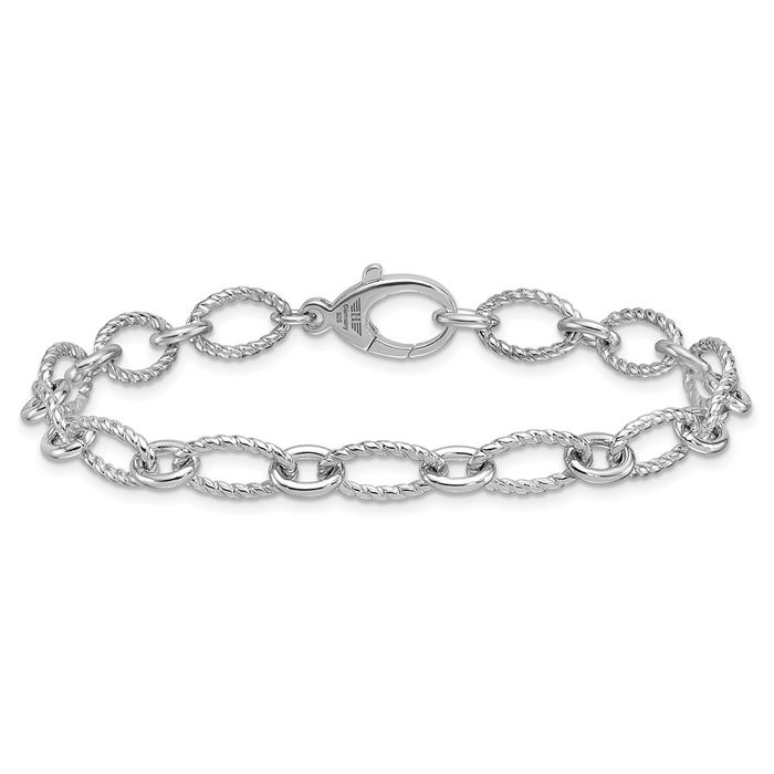 925 silver oval link bracelet | Aristocrazy