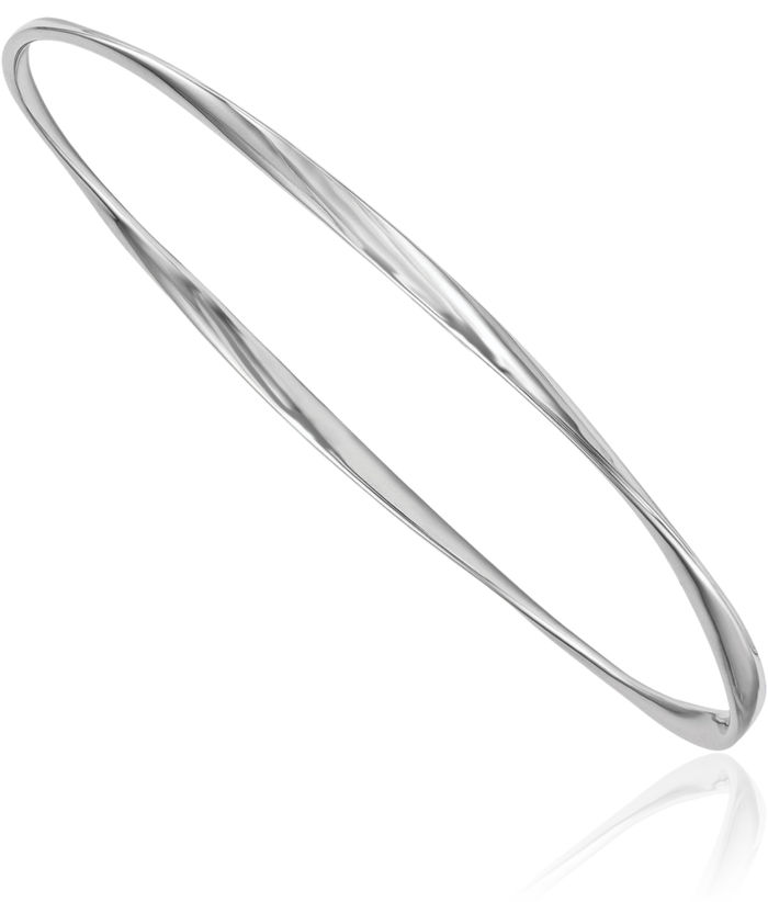 925 Sterling Silver Twisted Bangle Bracelet