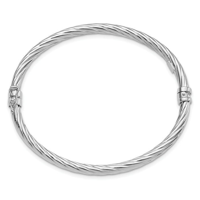 925 Sterling Silver Twisted Bangle Bracelet