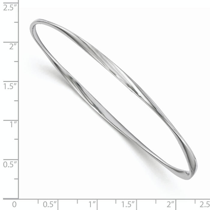 925 Sterling Silver Twisted Bangle Bracelet