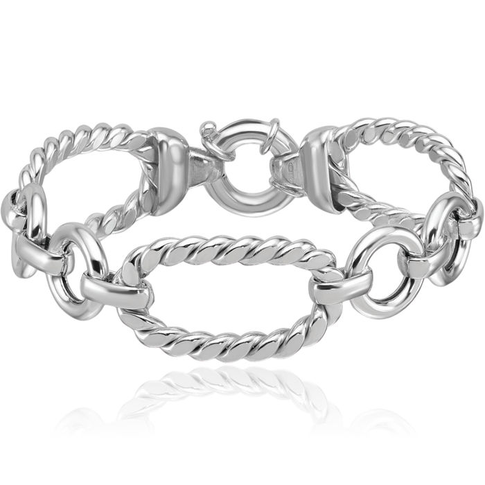 ☆TATIANA☆ Silver 925 Crystal Berry Link Chain Bracelet BR2 s-l400.jpg