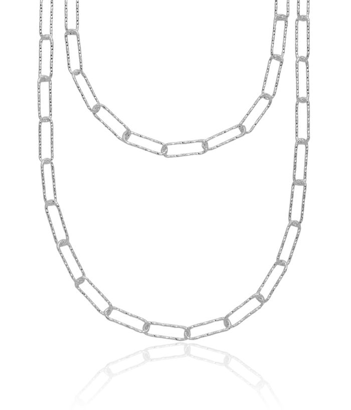 925 Sterling Silver Two Link Chain Layering Necklace