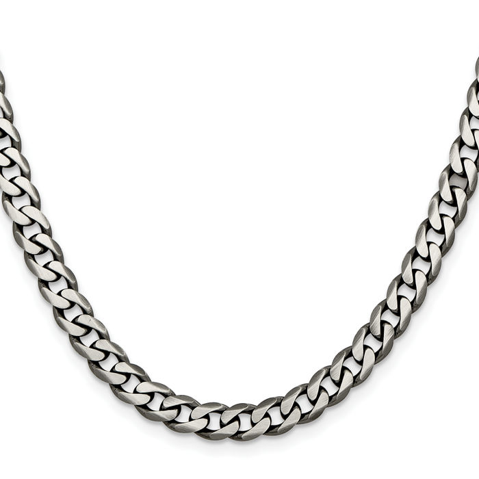 925 Sterling Silver Vintage 6.5mm Curb Link Chain Necklace