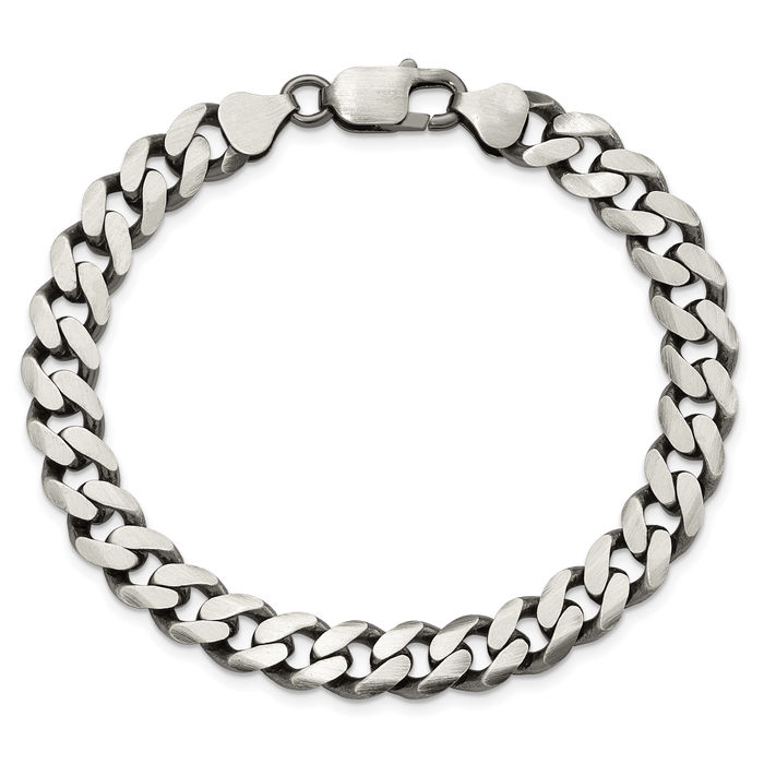 Vintage Elco Sterling Silver 925 Wide Chain Bracelet 7