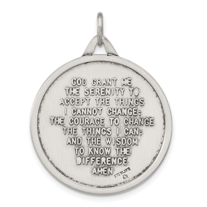 Vintage outlet STERLING serenity prayer pendant