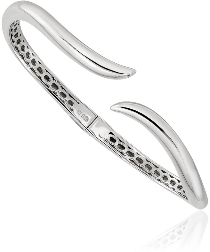 925 Sterling Silver Wavy Bangle Bracelet