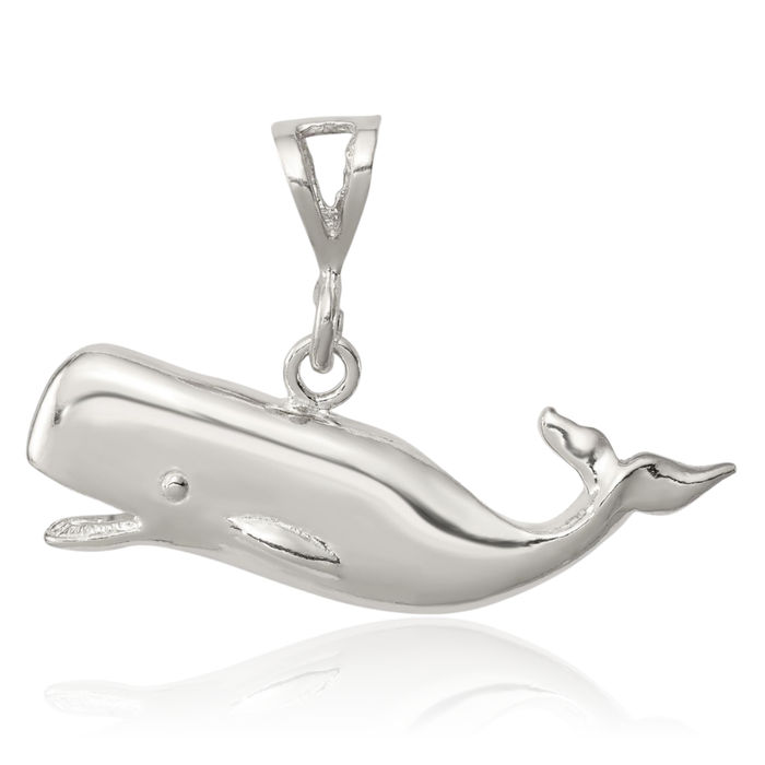 925 Sterling Silver Whale Necklace Chain Pendant Charm