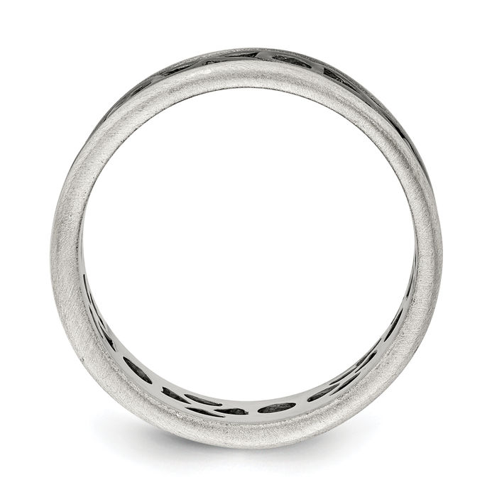 925 Sterling Silver Kisses Wedding Band Ring