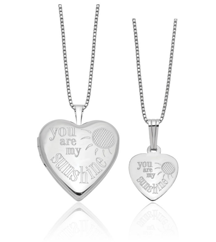 925 Sterling Silver You Are My Locket Necklace Chain Pendant Charm Set