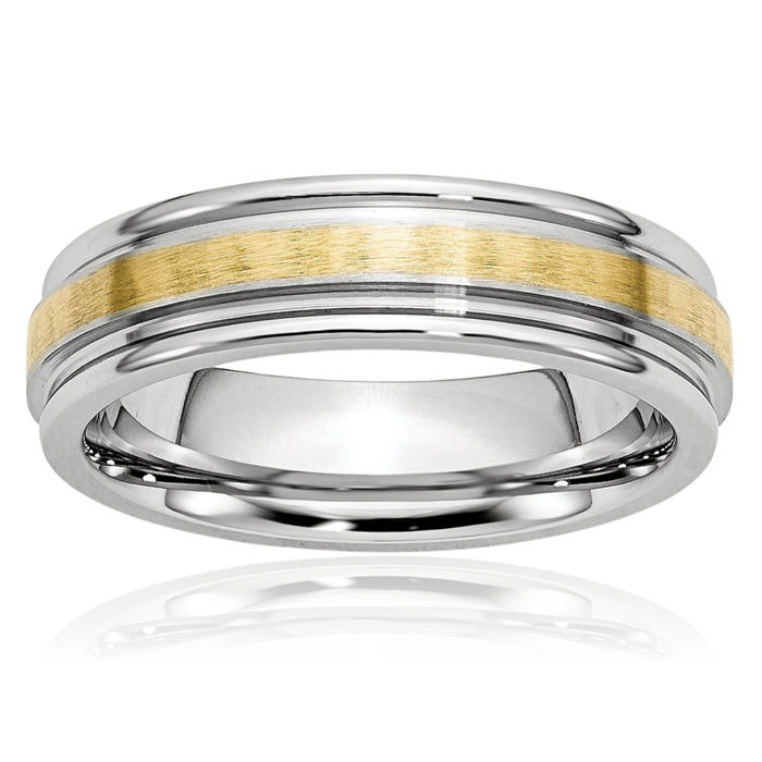 Cobalt 14K Gold 6mm Wedding Band Ring