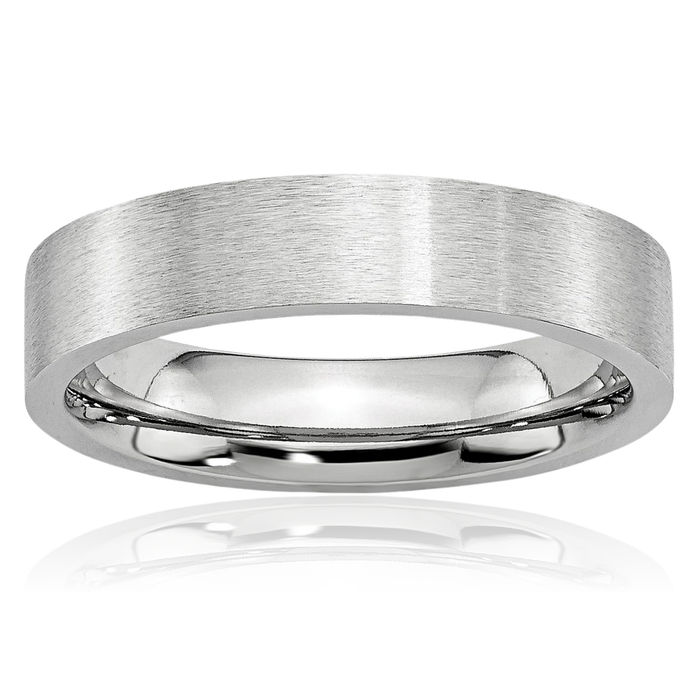 Cobalt 5mm Plain Classic Wedding Band Ring