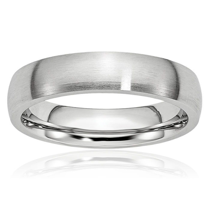 Cobalt 5mm Half Round Plain Classic Wedding Band Ring