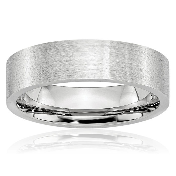 Cobalt 6mm Plain Classic Wedding Band Ring