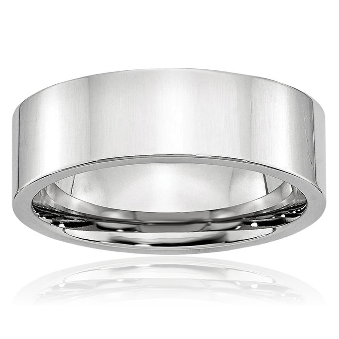 Cobalt 7mm Plain Classic Wedding Band Ring