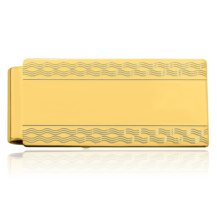 Gold Plated Edge Money Clip for Men