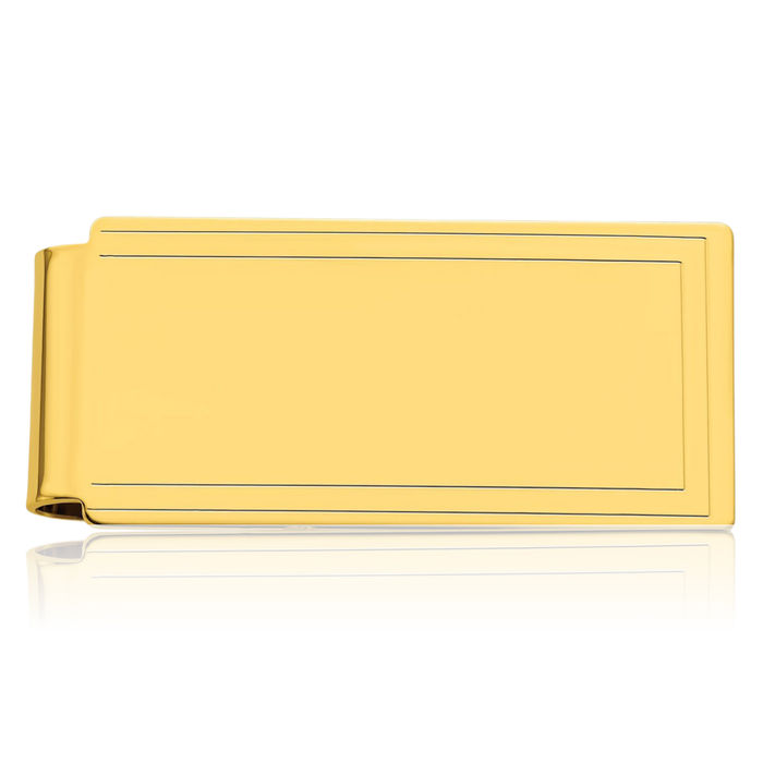 Gold Plated Edge Money Clip for Men