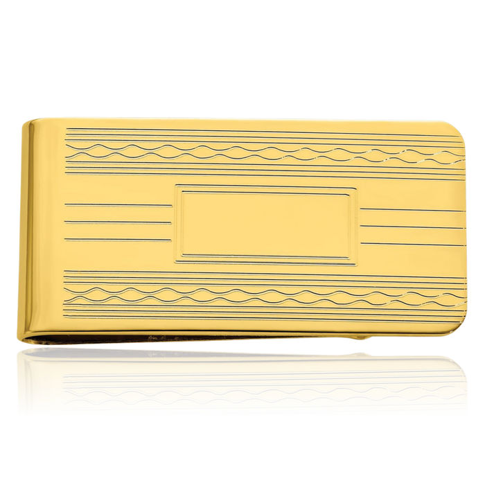 Gold Plated Edge Money Clip for Men