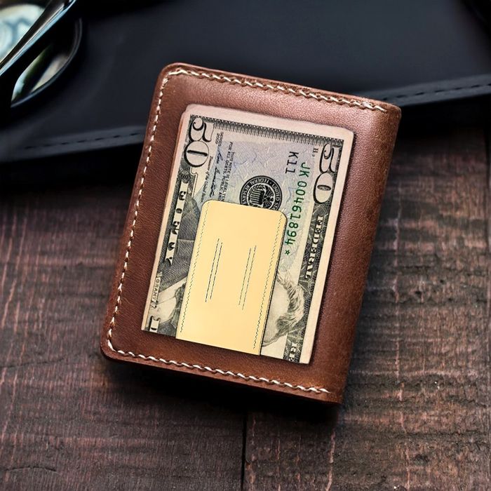 Gold Plated Engraveable Money Clip for Men