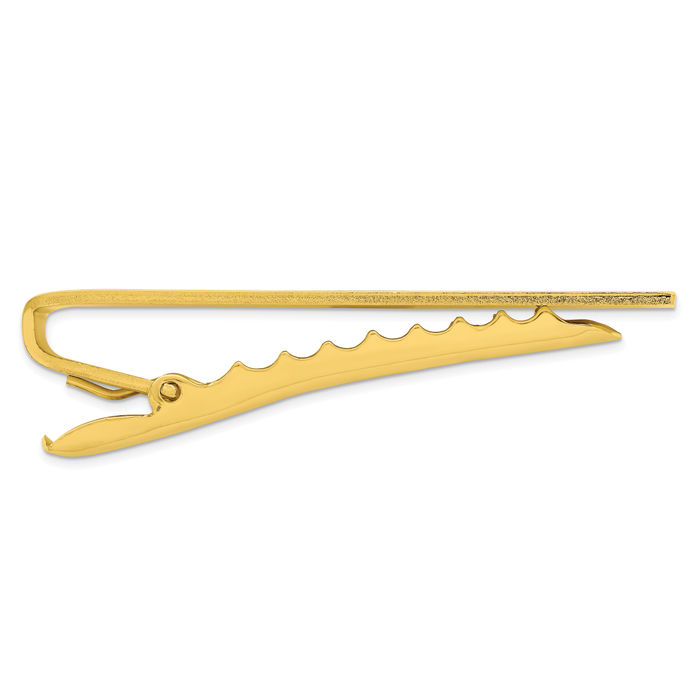 Gold Plated Engraved Personalized Tie Clip Bar Tac