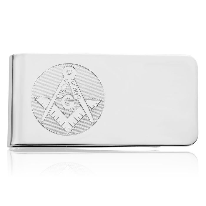 Master Mason Signet Freemason Masonic Money Clip for Men