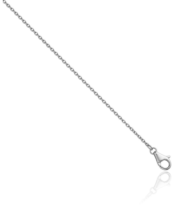 Platinum 1.1mm Cable Rolo Link Chain Belcher Necklace