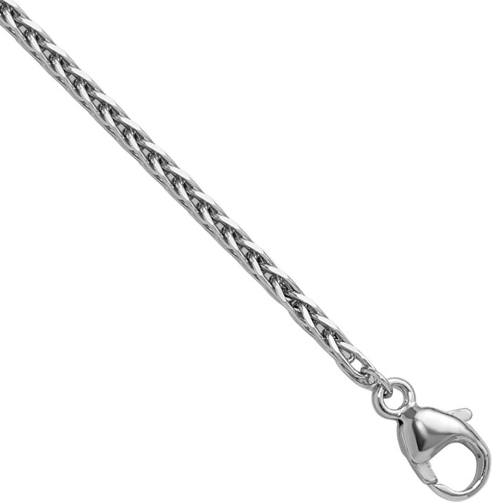 Platinum 1.35mm Spiga Wheat Link Chain Necklace