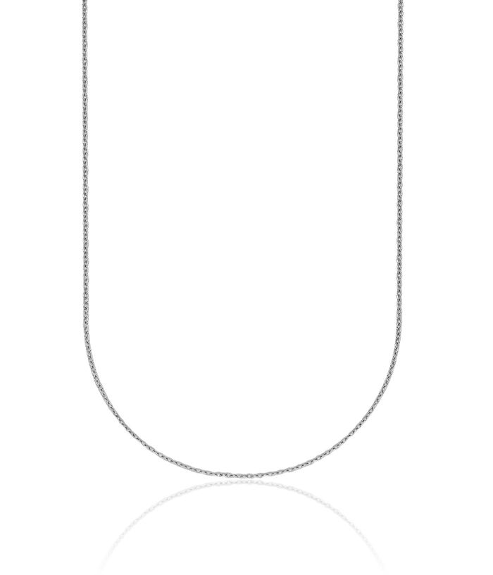 Platinum 1.3mm Cable Rolo Link Chain Belcher Necklace