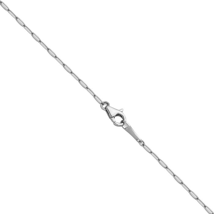 Platinum 1.4mm Paperclip Cable Rolo Link Chain Belcher Necklace