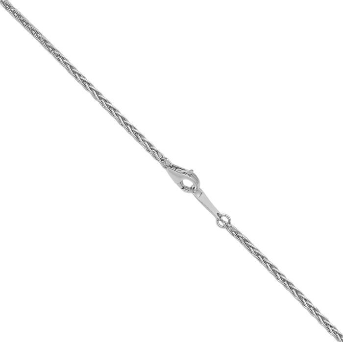 Platinum 1.5mm Spiga Wheat Link Chain Necklace