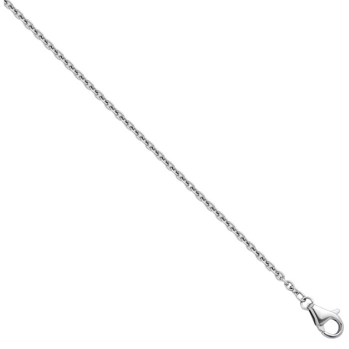 Platinum 1.6mm Cable Rolo Link Chain Belcher Necklace