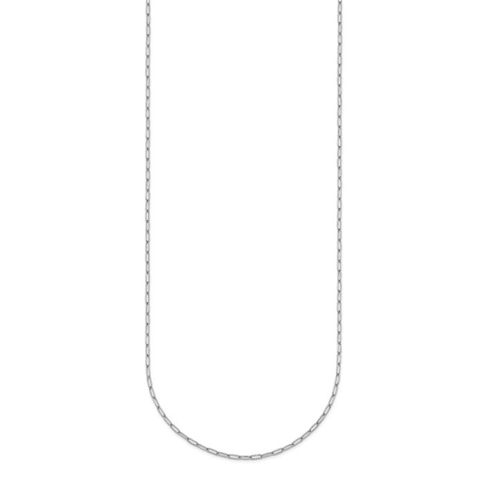 Platinum 1.4mm Paperclip Link Chain Necklace