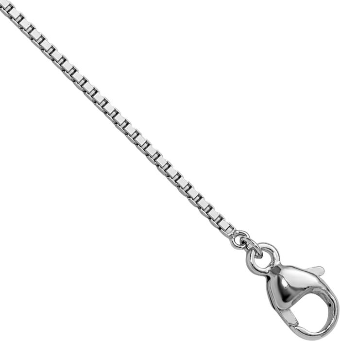 Platinum 1mm Box Link Chain Necklace