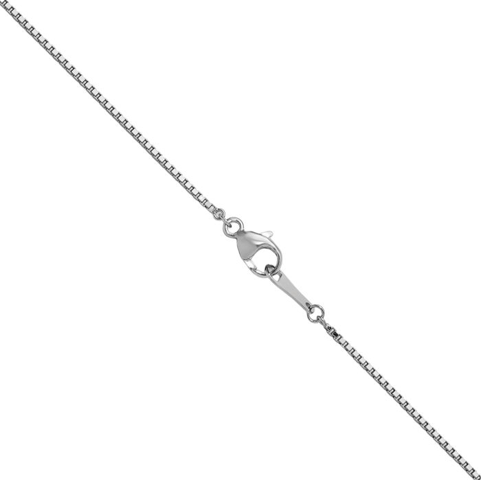 Platinum 1mm Box Link Chain Necklace