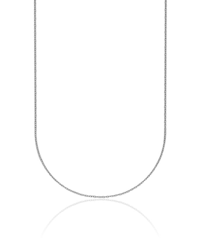 Platinum 1mm Cable Rolo Link Chain Belcher Necklace