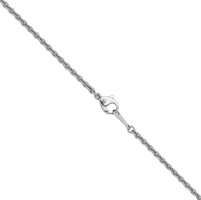 Platinum 2.2mm Cable Rolo Link Chain Belcher Necklace