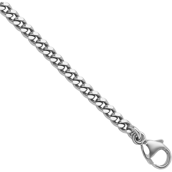 Platinum 2.5mm Curb Link Chain Bracelet