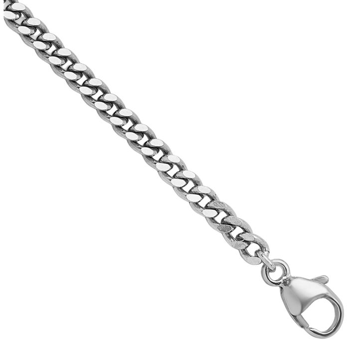 Platinum 2.5mm Curb Link Chain Necklace