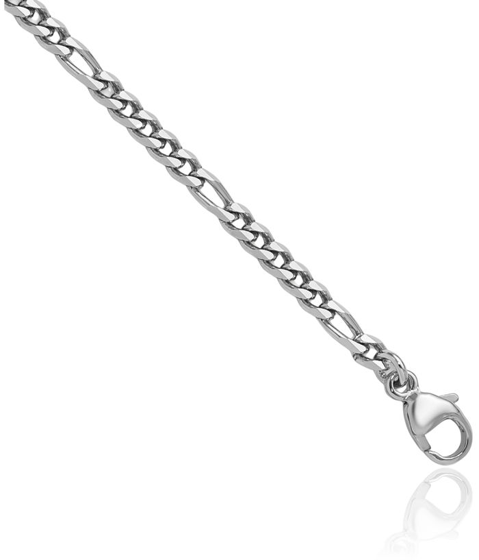 Platinum 2.5mm Figaro Link Chain Necklace