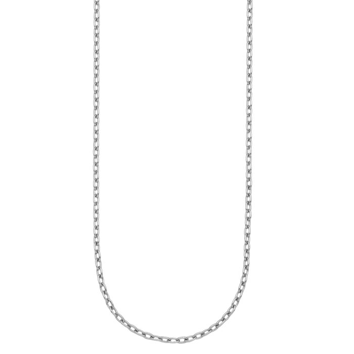 Platinum 3mm Cable Rolo Link Chain Belcher Necklace