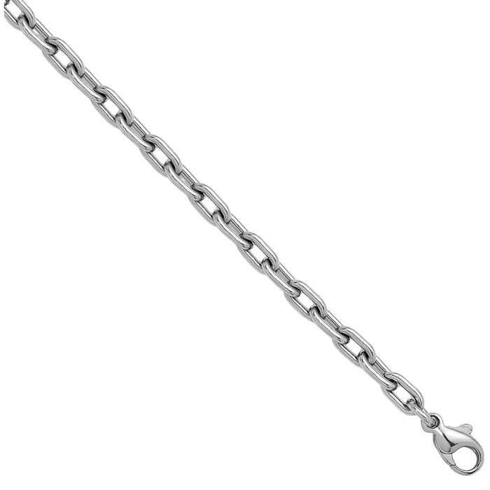 Platinum 4.7mm Cable Rolo Link Chain Belcher Necklace