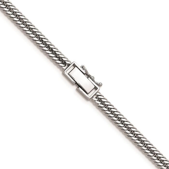 Platinum 4.3mm Curb Link Chain Necklace