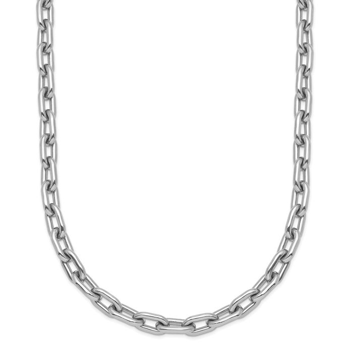 Platinum 4.7mm Cable Rolo Link Chain Belcher Necklace