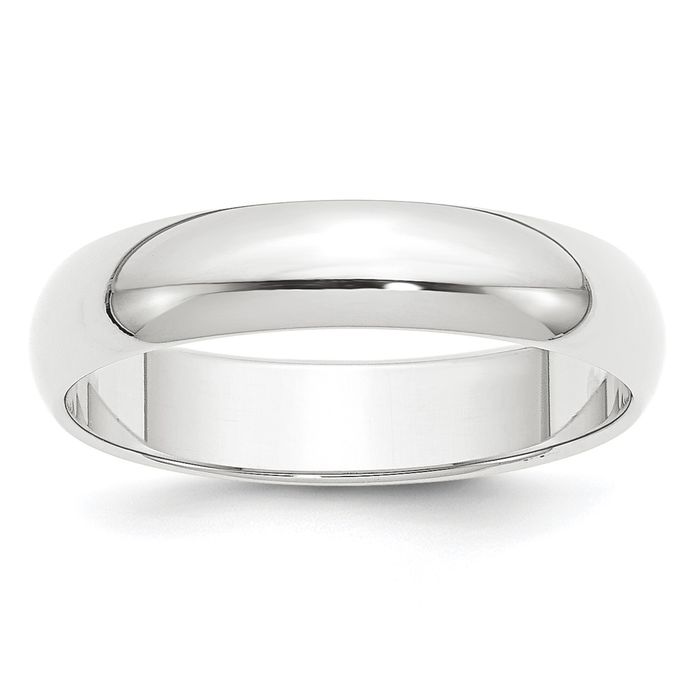 Platinum 5mm Half Round Classic Wedding Ring - Picture 8 of 92
