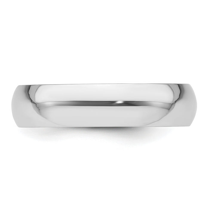 Platinum 5mm Half Round Classic Wedding Ring - Picture 11 of 92