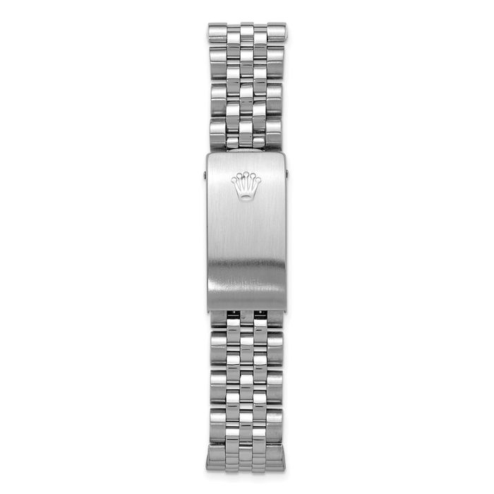 Pre Owned Rolex Steel 31mm Jubilee Datejust Silver Diamond Dial 18K Fluted Watch