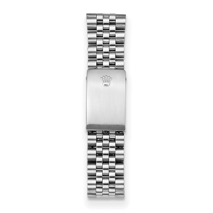 Pre Owned Rolex Steel 36mm Jubilee Datejust Black Diamond Dial Watch