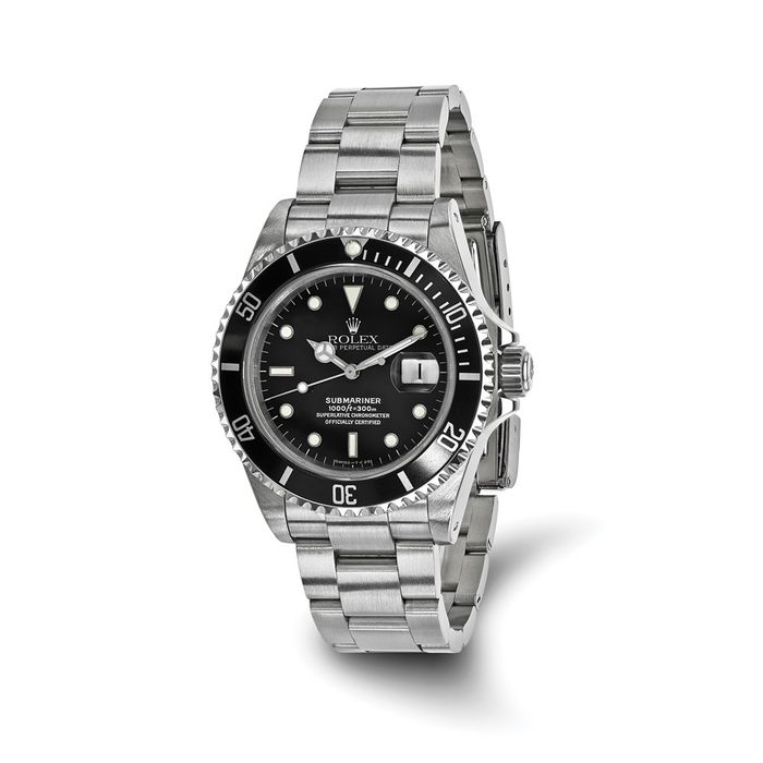 Pre Owned Rolex Steel Oyster 40mm Submariner Black Dial Watch